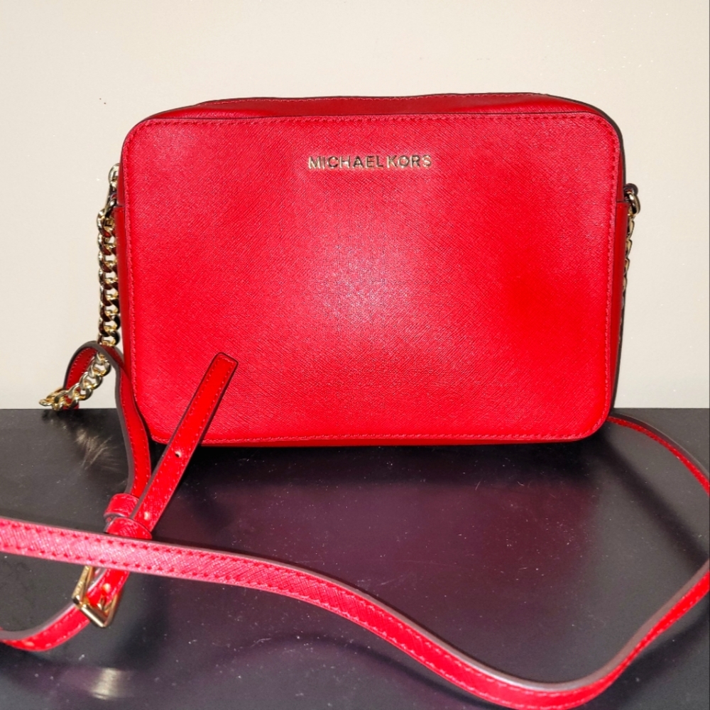 NWOT Michael Kors Red Crossbody purse